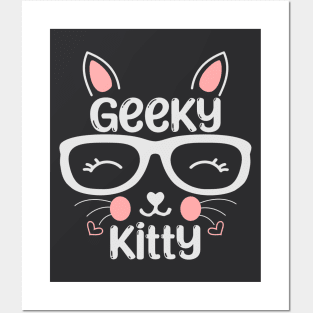 Geeky Kitty Posters and Art